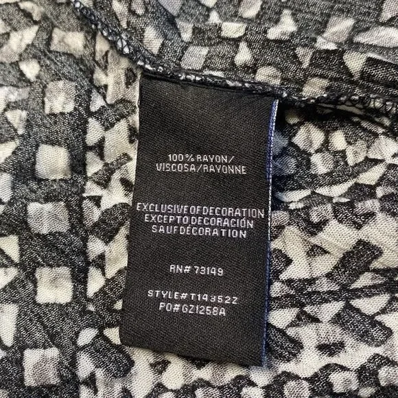 Boom Boom Jeans Abstract Print Macrame Fringe Open Front Cardigan Cover-Up L/XL - Picture 10 of 13